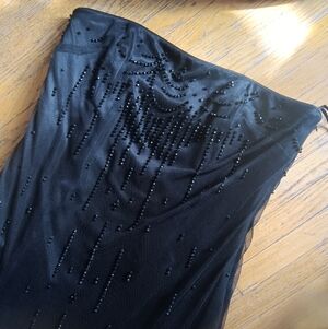 Jessica McClintock Black Beaded Gown